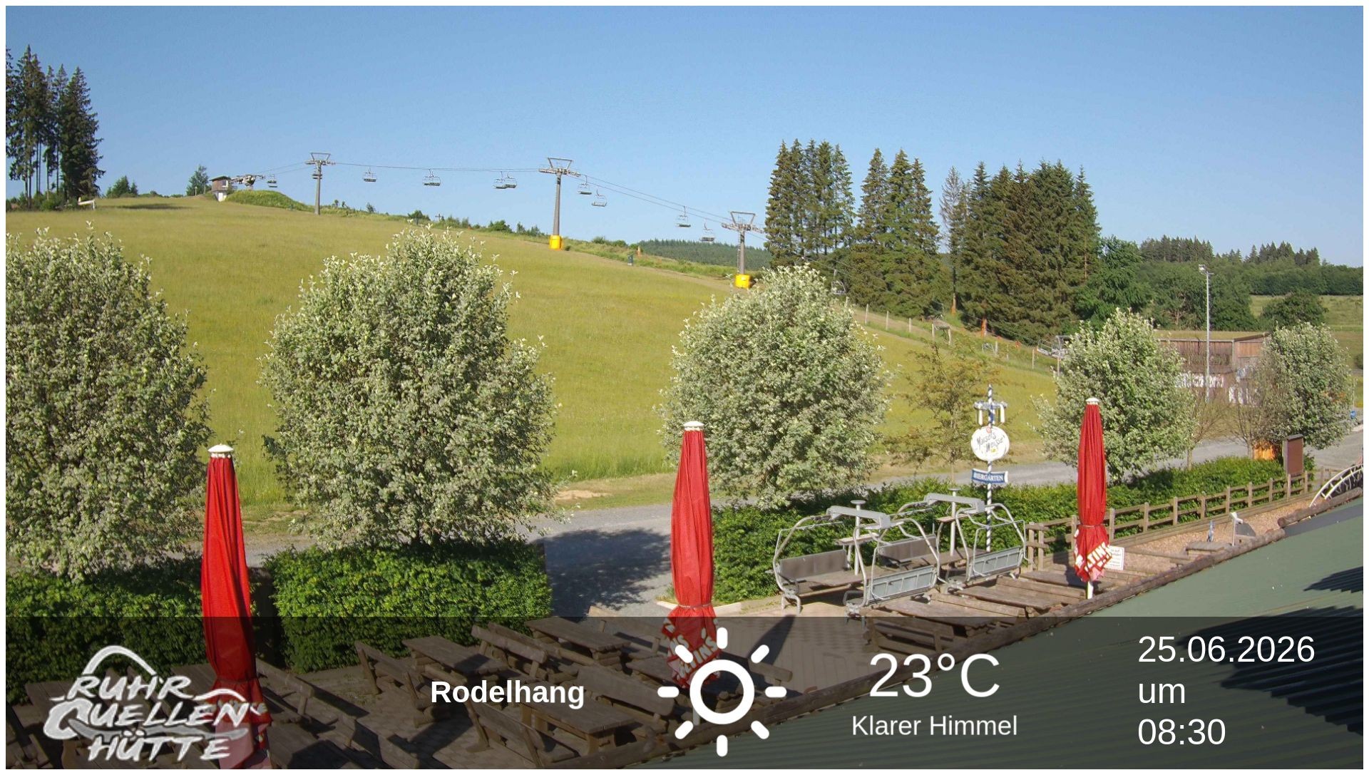 Archived image Webcam Ruhrquelle Winterberg Lower station