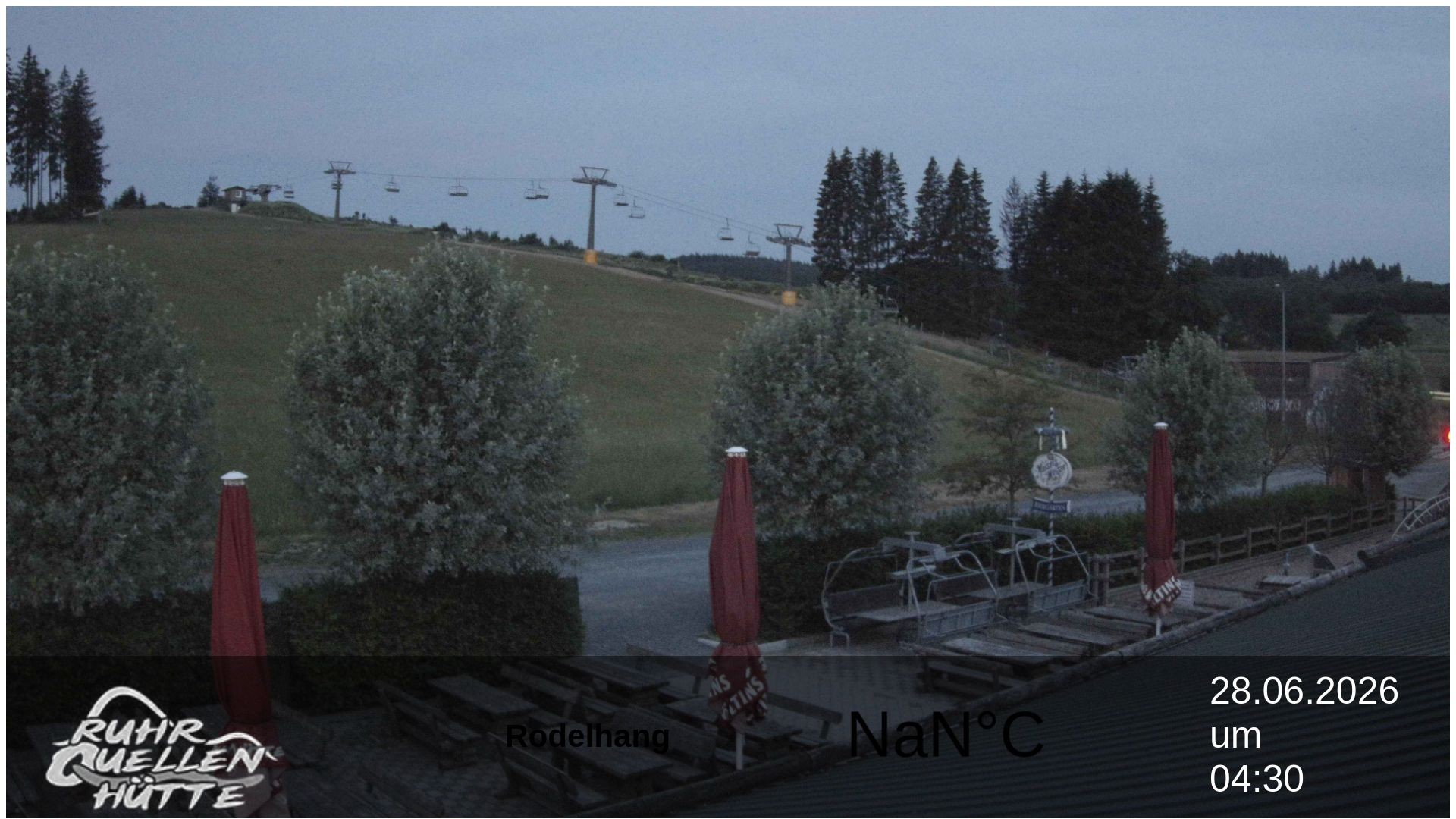 Archived image Webcam Ruhrquelle Winterberg Lower station