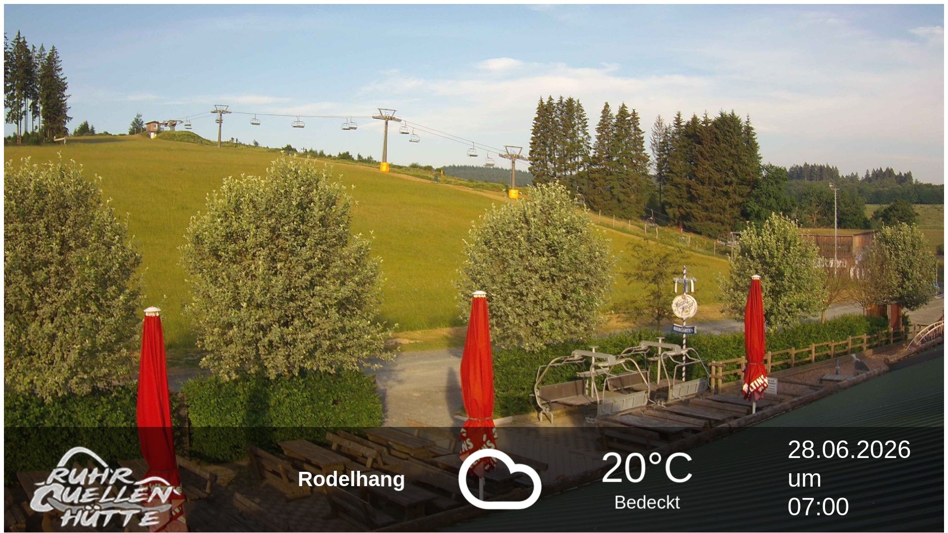 Archived image Webcam Ruhrquelle Winterberg Lower station