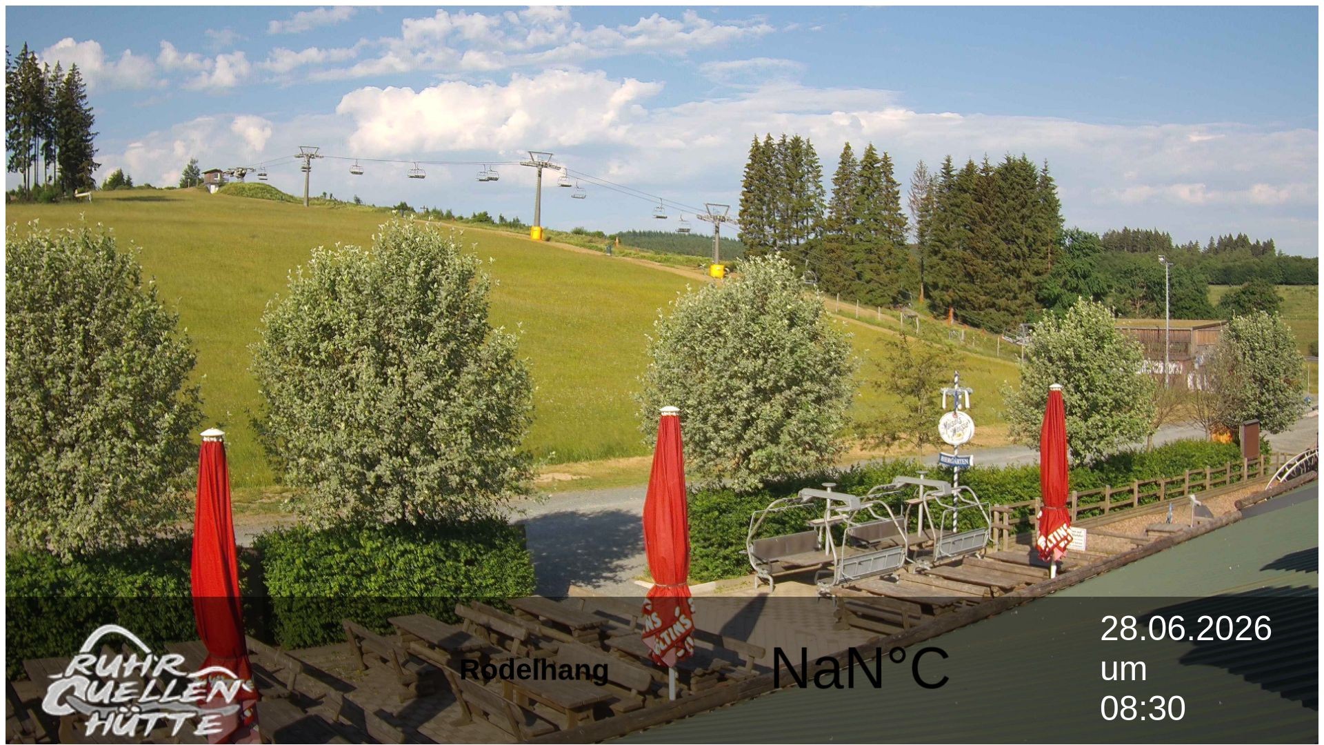 Archived image Webcam Ruhrquelle Winterberg Lower station
