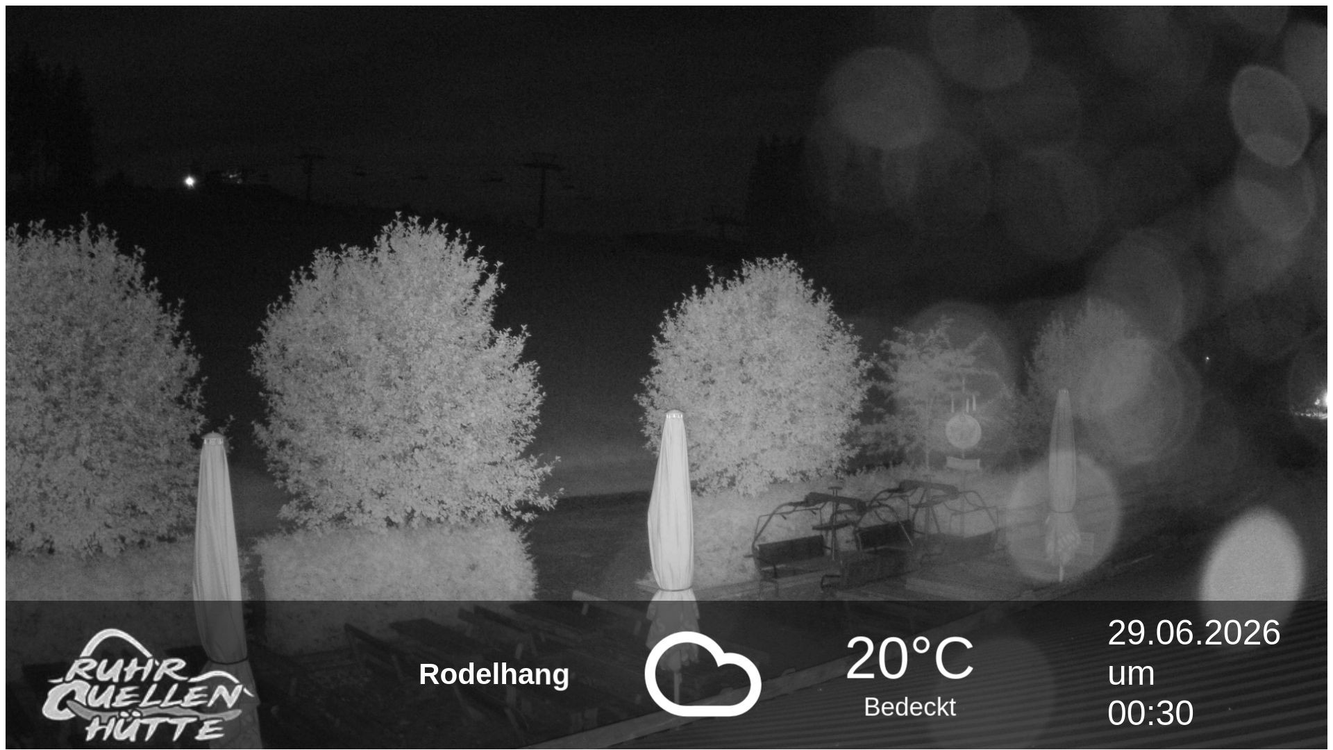 Archived image Webcam Ruhrquelle Winterberg Lower station
