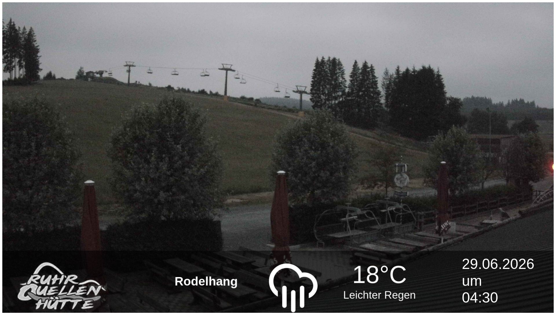 Archived image Webcam Ruhrquelle Winterberg Lower station