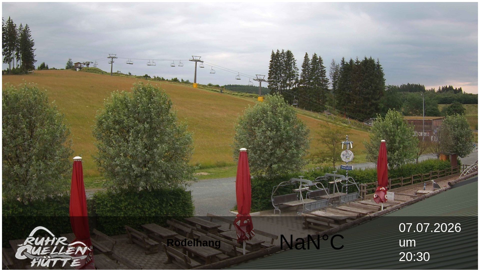 Archived image Webcam Ruhrquelle Winterberg Lower station