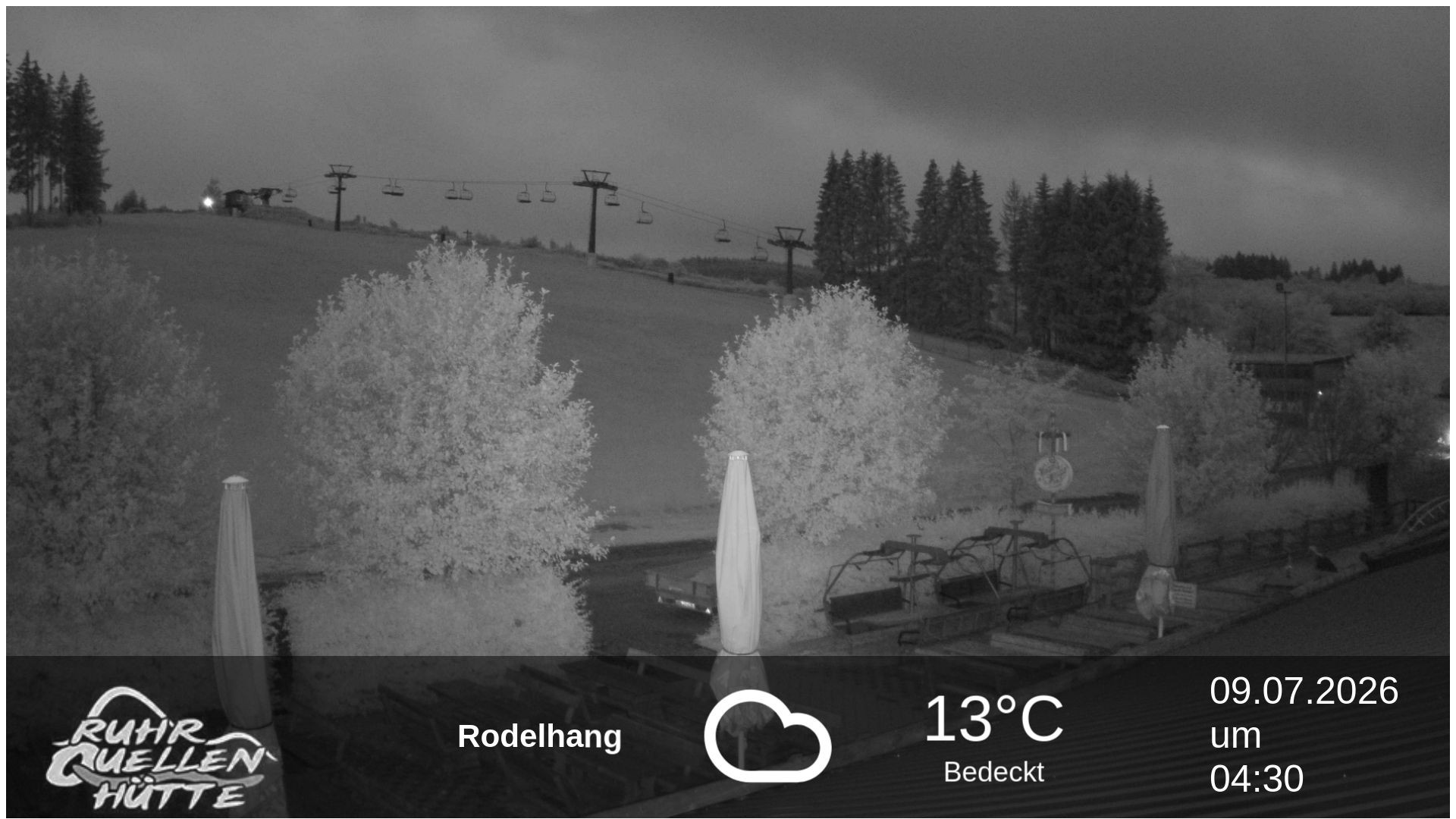 Archived image Webcam Ruhrquelle Winterberg Lower station