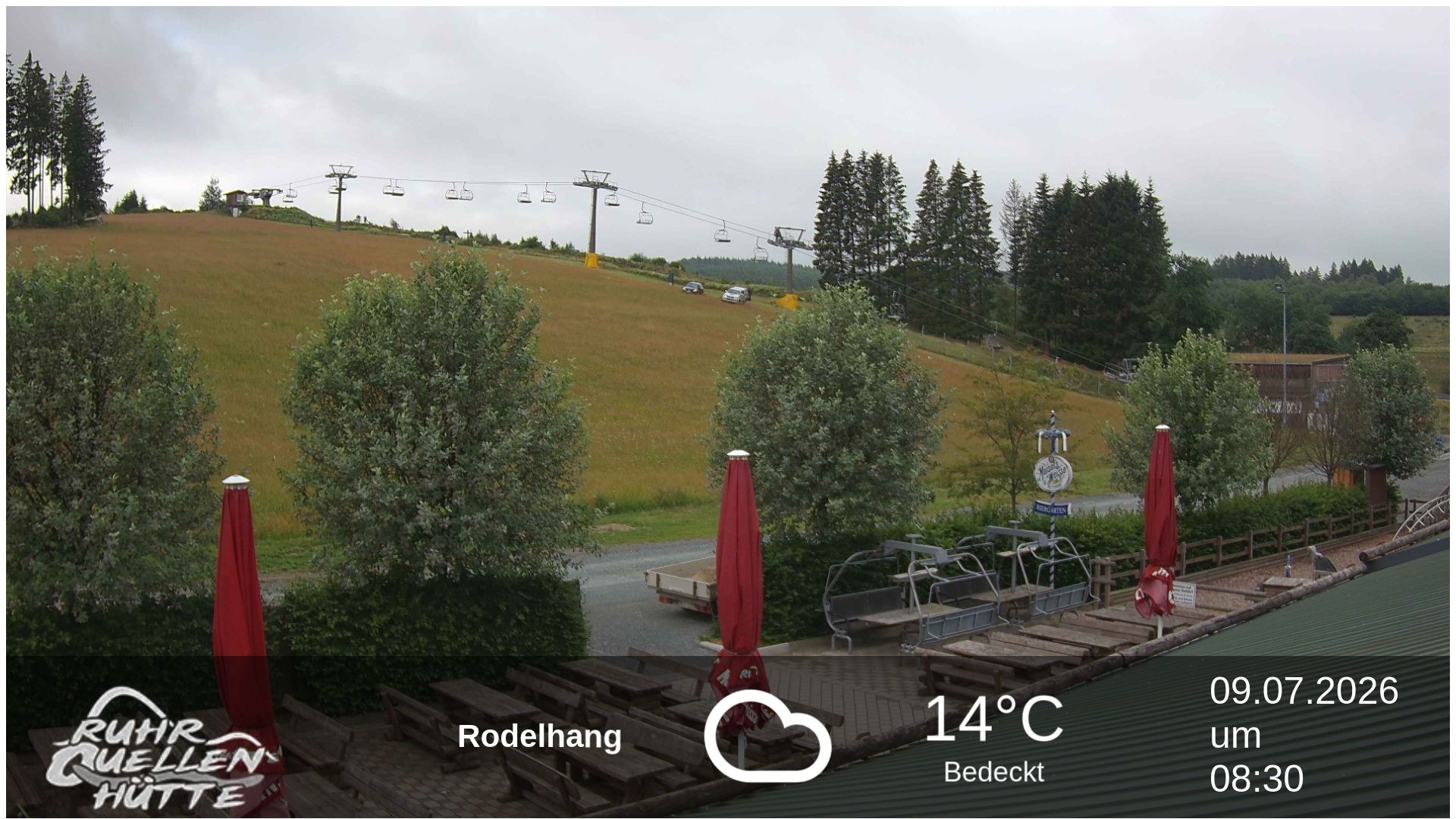 Archived image Webcam Ruhrquelle Winterberg Lower station