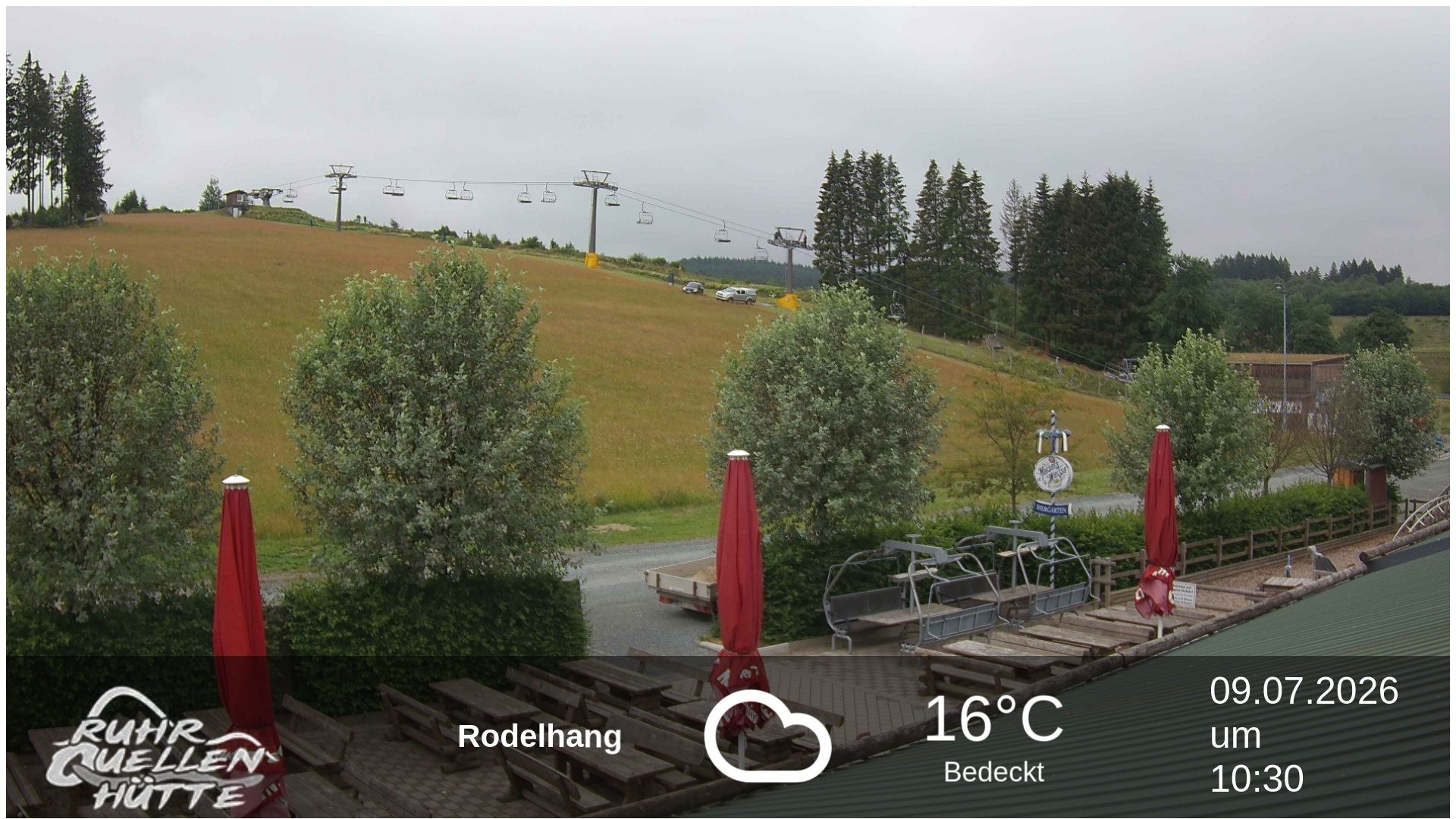 Archived image Webcam Ruhrquelle Winterberg Lower station
