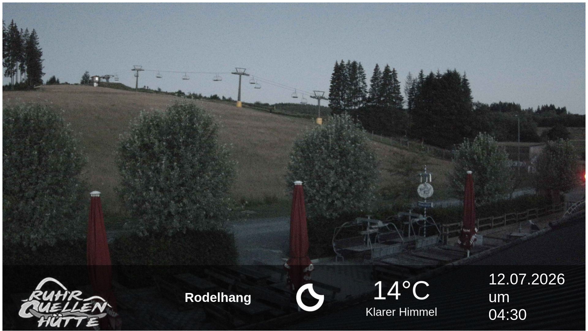 Archived image Webcam Ruhrquelle Winterberg Lower station
