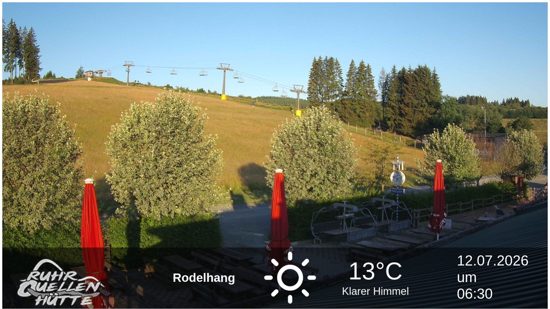 Archived image Webcam Ruhrquelle Winterberg Lower station