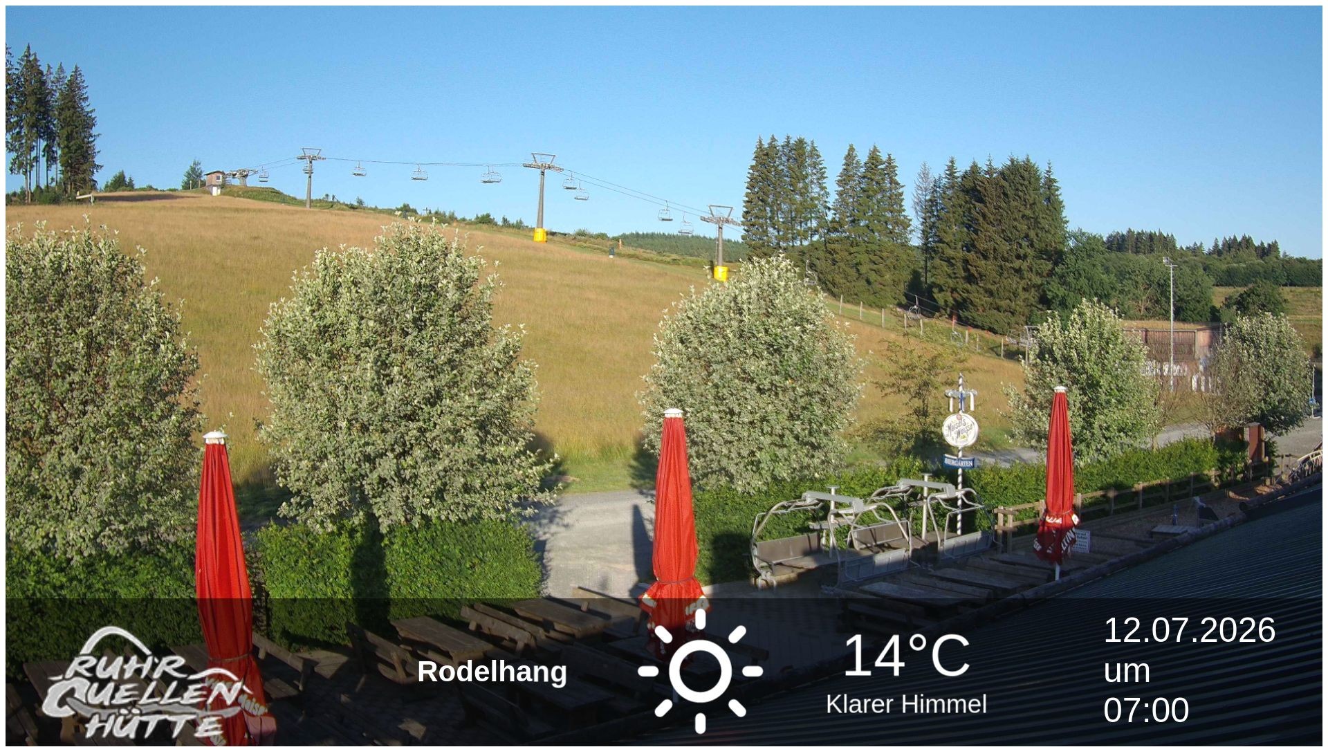 Archived image Webcam Ruhrquelle Winterberg Lower station