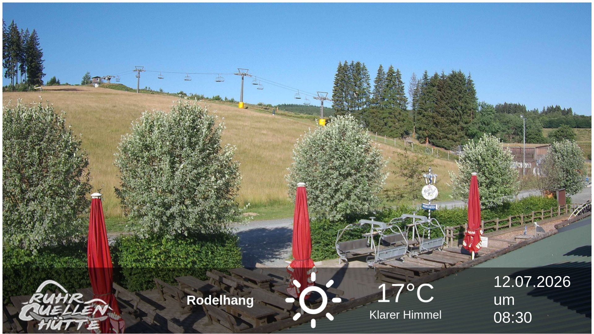 Archived image Webcam Ruhrquelle Winterberg Lower station