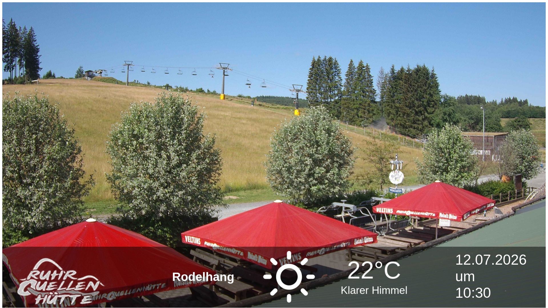 Archived image Webcam Ruhrquelle Winterberg Lower station