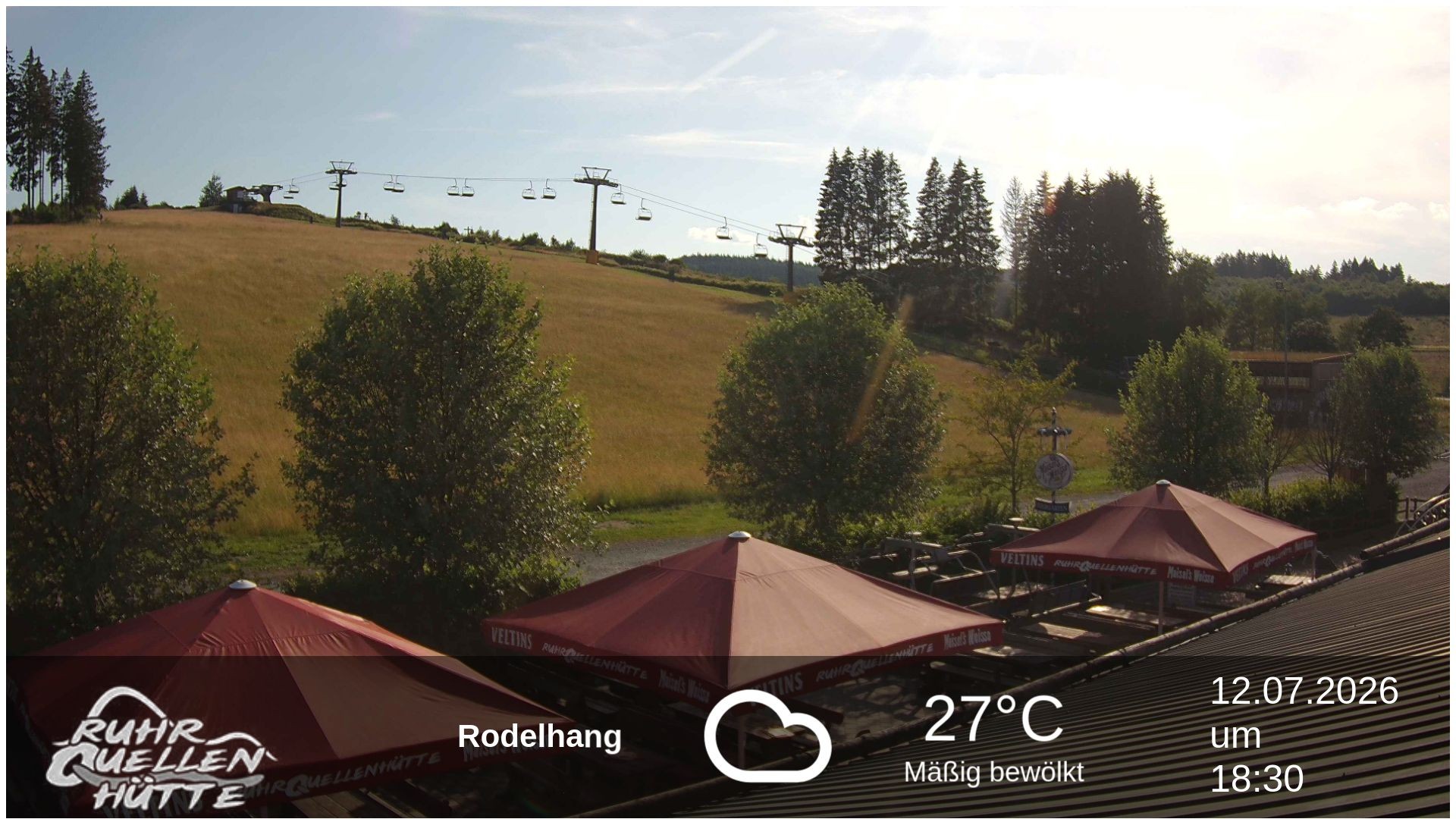 Archived image Webcam Ruhrquelle Winterberg Lower station