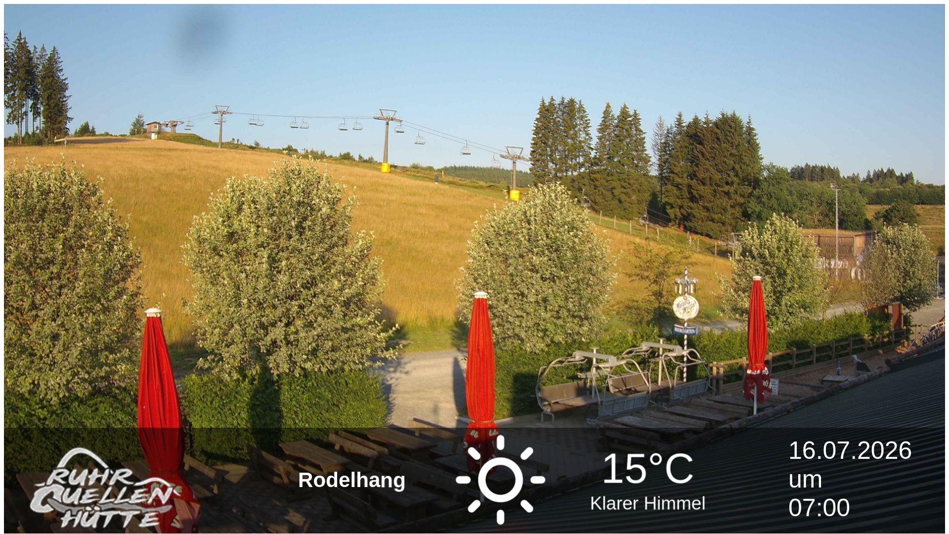Archived image Webcam Ruhrquelle Winterberg Lower station