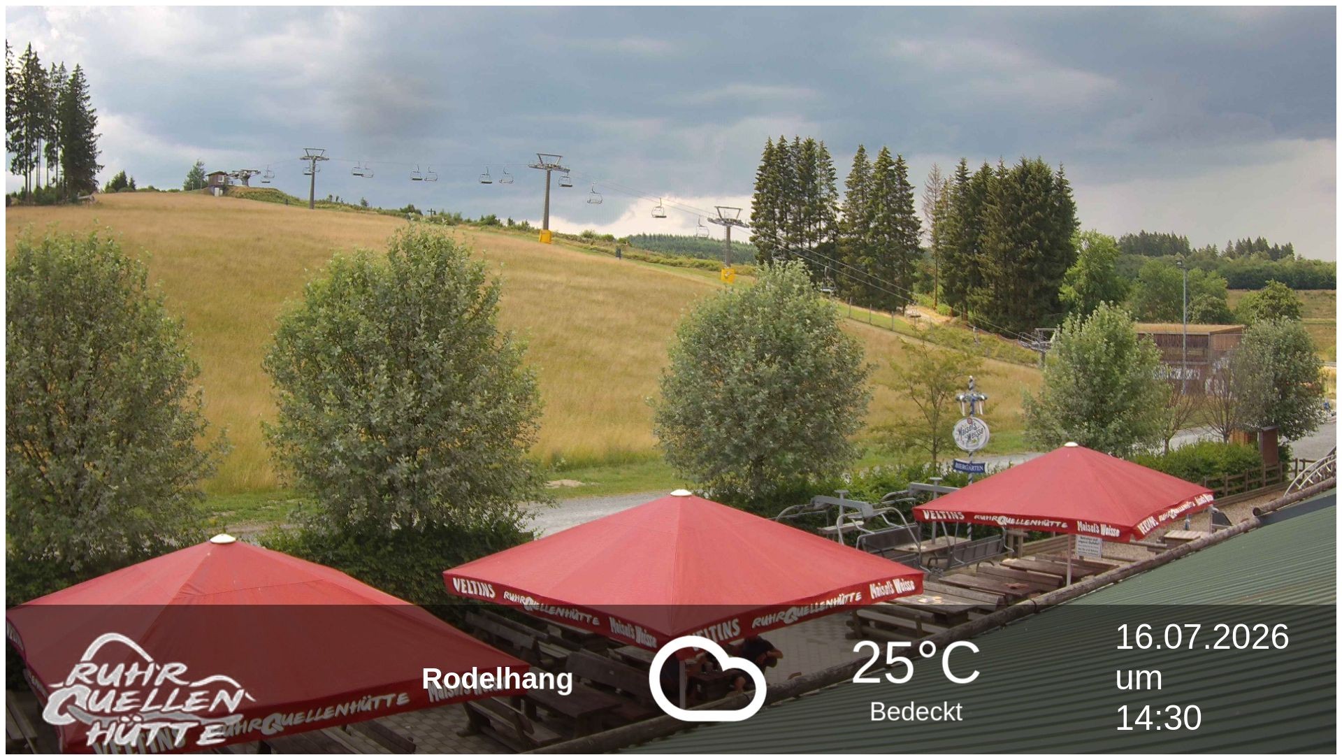 Archived image Webcam Ruhrquelle Winterberg Lower station