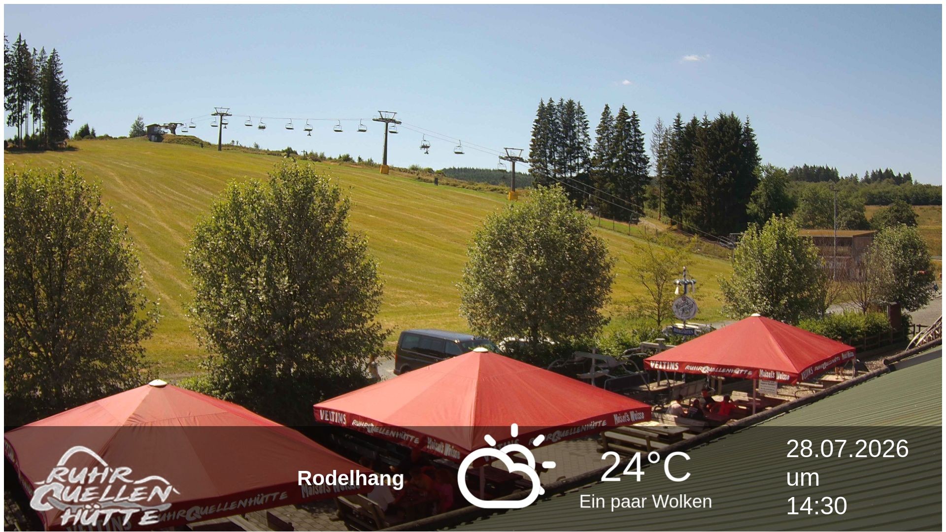 Archived image Webcam Ruhrquelle Winterberg Lower station