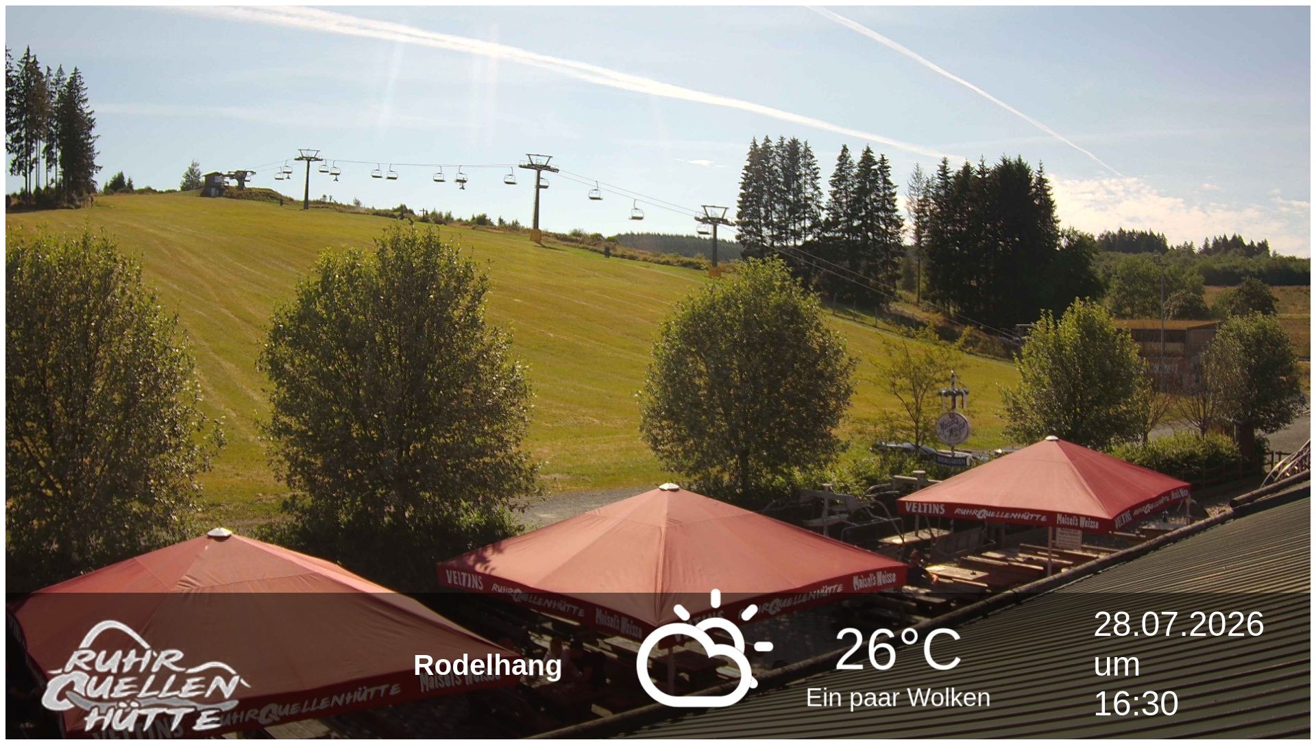 Archived image Webcam Ruhrquelle Winterberg Lower station