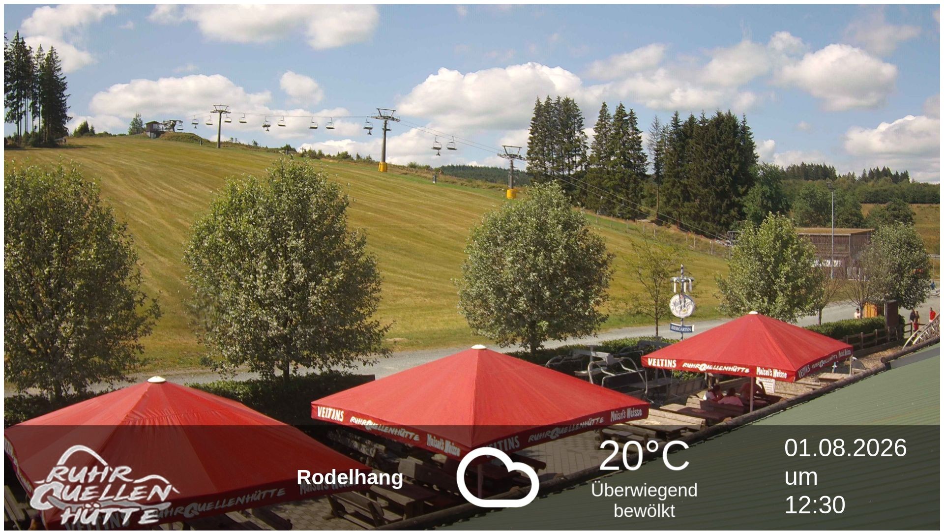 Archived image Webcam Ruhrquelle Winterberg Lower station
