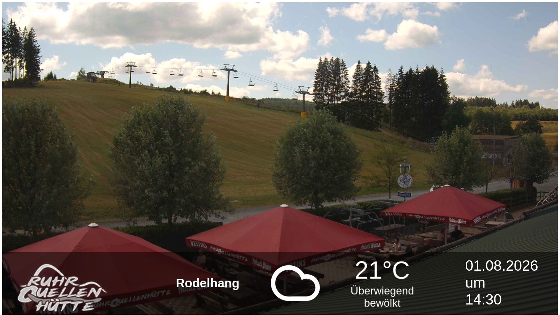 Archived image Webcam Ruhrquelle Winterberg Lower station