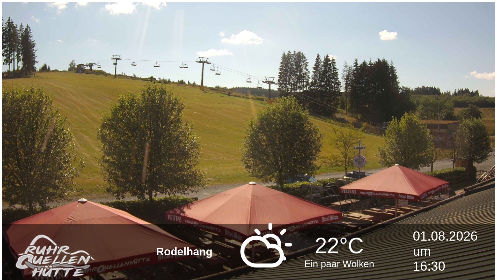 Archived image Webcam Ruhrquelle Winterberg Lower station