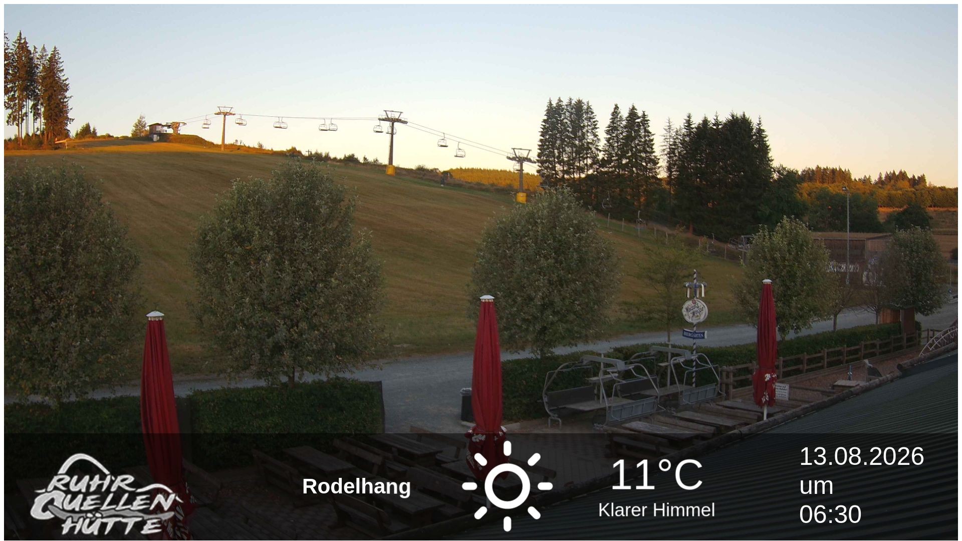 Archived image Webcam Ruhrquelle Winterberg Lower station