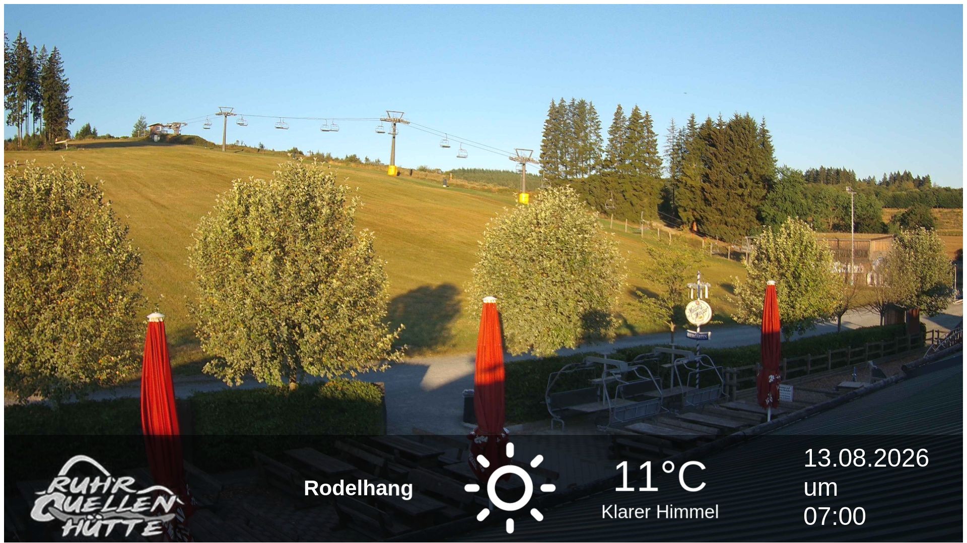 Archived image Webcam Ruhrquelle Winterberg Lower station