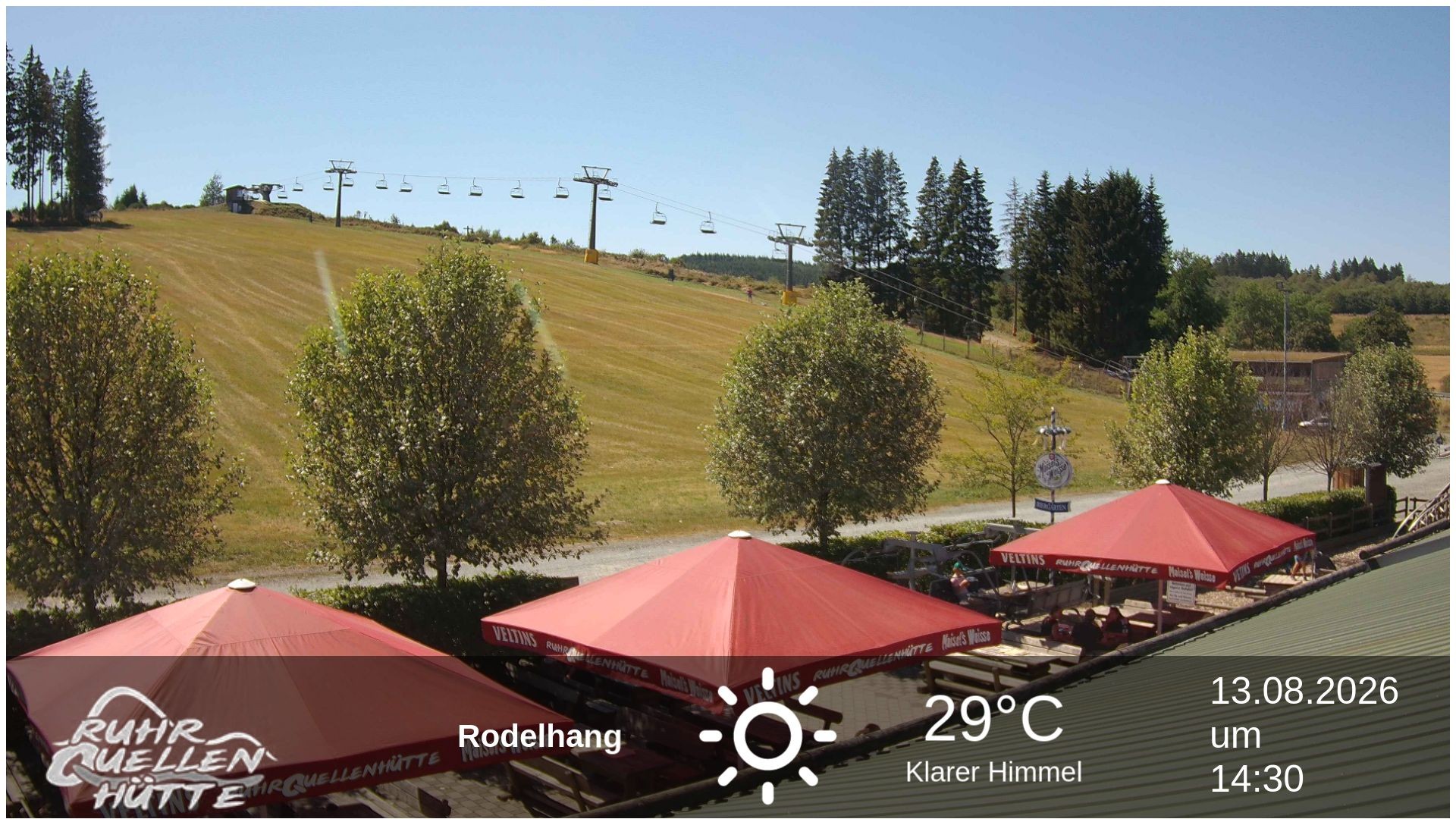 Archived image Webcam Ruhrquelle Winterberg Lower station