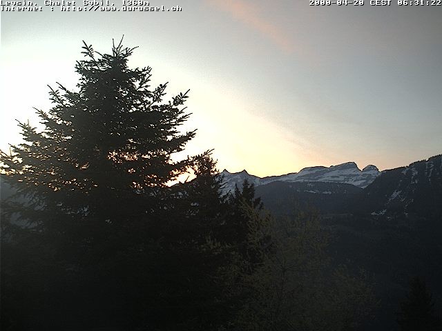 Archiv Foto Webcam Chalet Sybil (1360m), Leysin