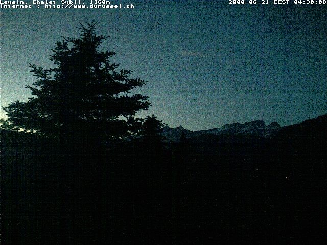 Archiv Foto Webcam Chalet Sybil (1360m), Leysin