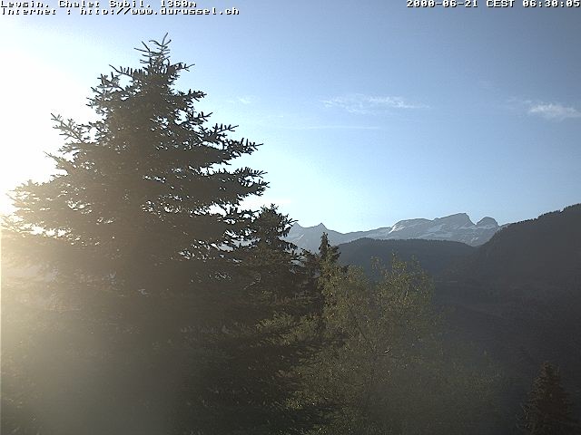 Archiv Foto Webcam Chalet Sybil (1360m), Leysin