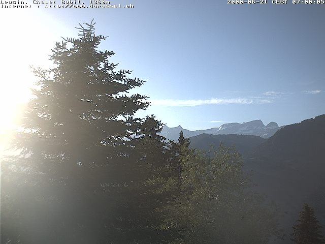 Archiv Foto Webcam Chalet Sybil (1360m), Leysin