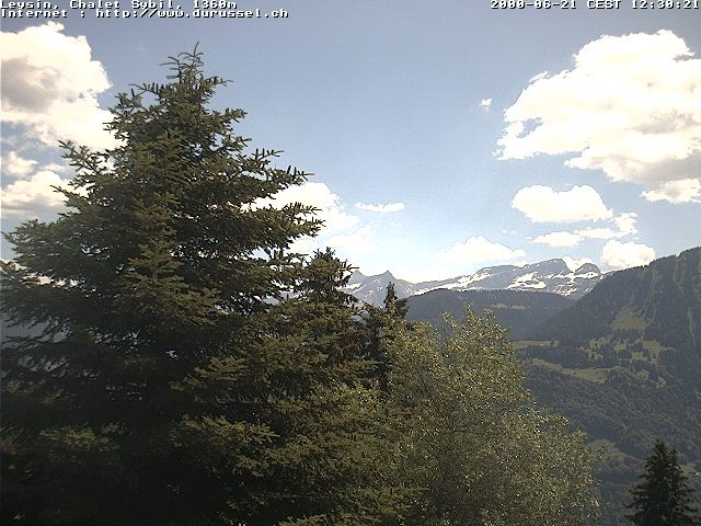 Archiv Foto Webcam Chalet Sybil (1360m), Leysin