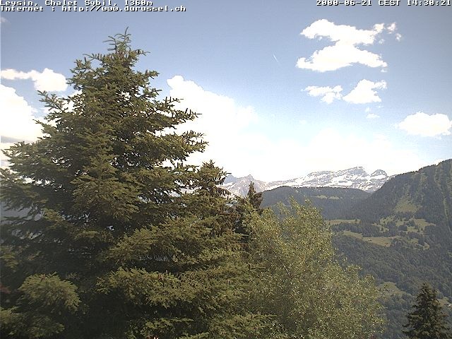 Archiv Foto Webcam Chalet Sybil (1360m), Leysin