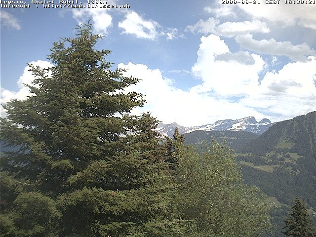 Archiv Foto Webcam Chalet Sybil (1360m), Leysin
