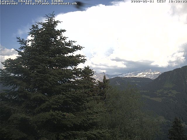 Archiv Foto Webcam Chalet Sybil (1360m), Leysin