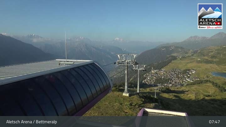 Archiv Foto Webcam Bettmeralp - Bergstation Wurzenbord
