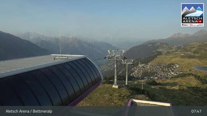 Archiv Foto Webcam Bettmeralp - Bergstation Wurzenbord