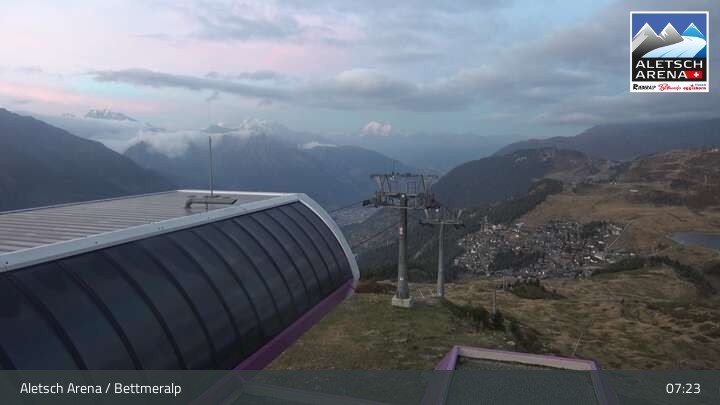 Archiv Foto Webcam Bettmeralp - Bergstation Wurzenbord