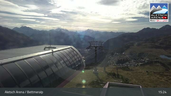 Archiv Foto Webcam Bettmeralp - Bergstation Wurzenbord