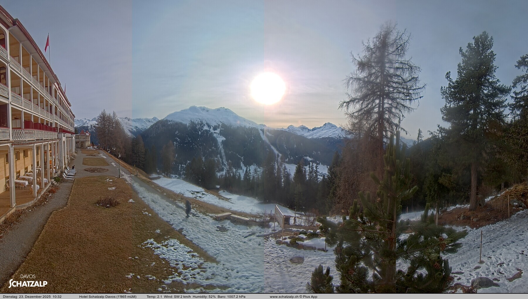 Archiv Foto Webcam Hotel Schatzalp, Davos