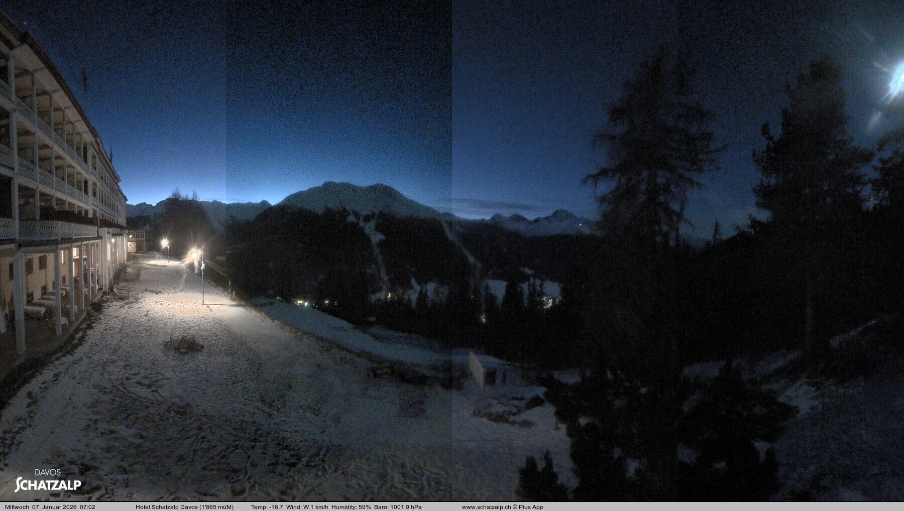 Archiv Foto Webcam Hotel Schatzalp, Davos