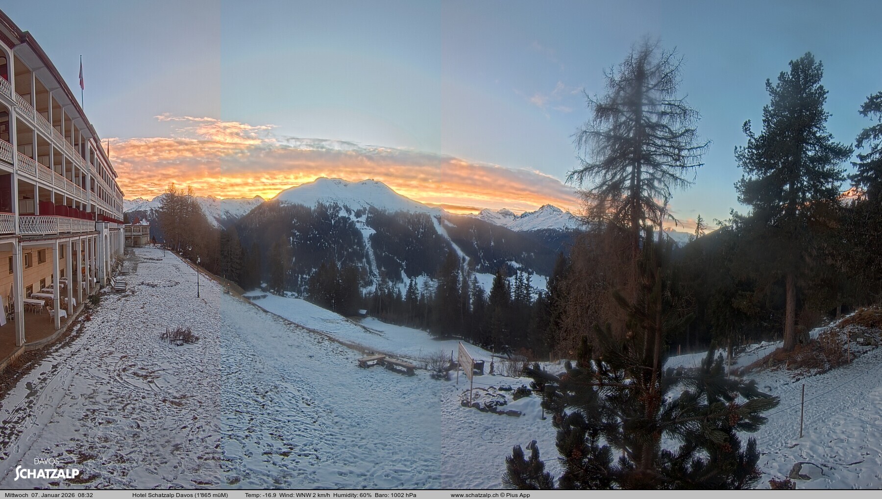 Archiv Foto Webcam Hotel Schatzalp, Davos
