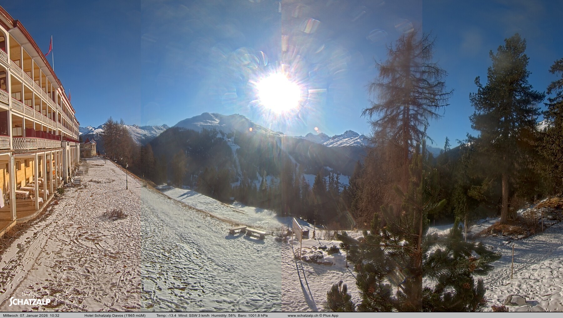 Archiv Foto Webcam Hotel Schatzalp, Davos