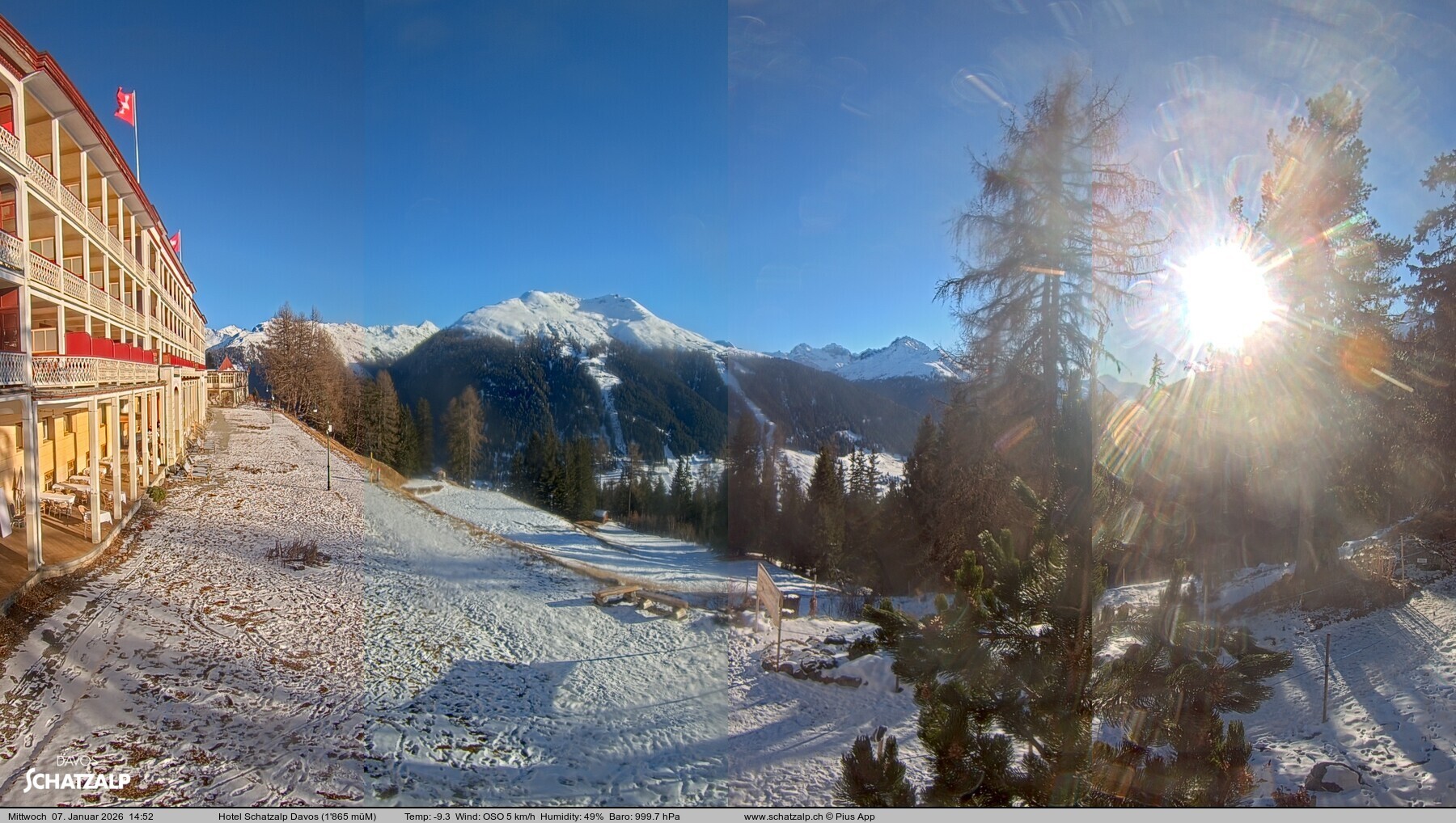 Archiv Foto Webcam Hotel Schatzalp, Davos