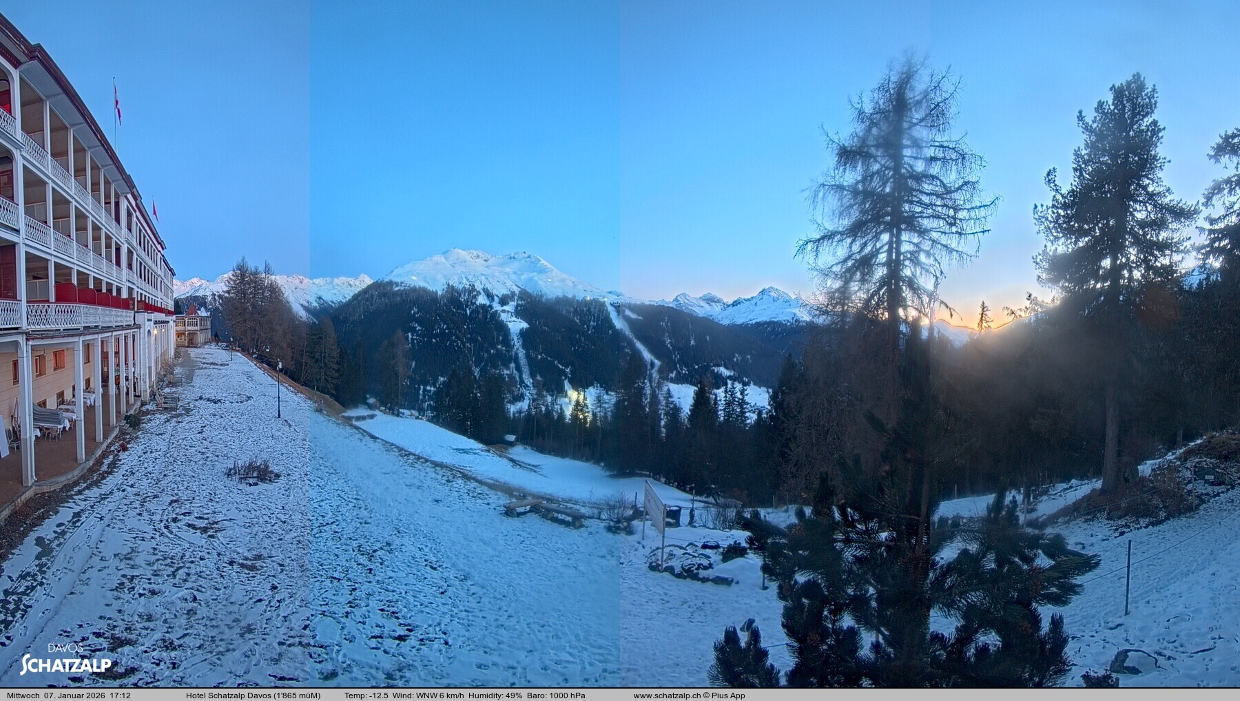 Archiv Foto Webcam Hotel Schatzalp, Davos