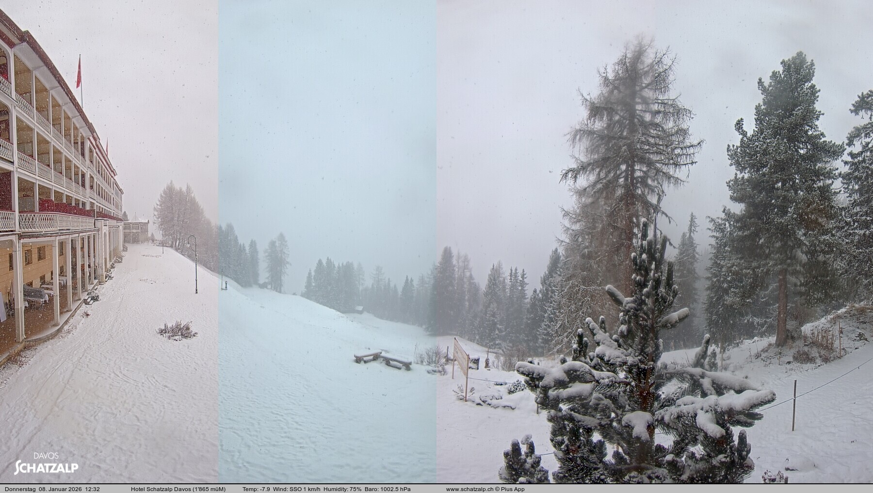 Archiv Foto Webcam Hotel Schatzalp, Davos