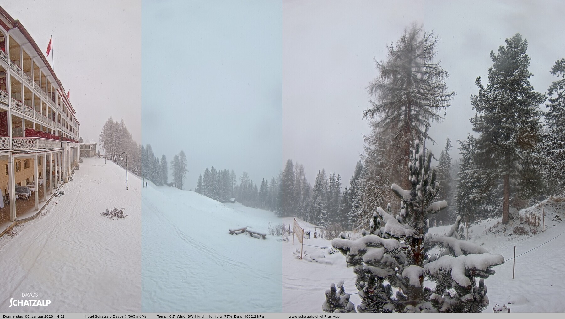 Archiv Foto Webcam Hotel Schatzalp, Davos