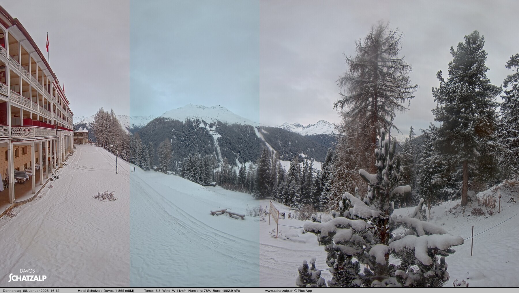 Archiv Foto Webcam Hotel Schatzalp, Davos