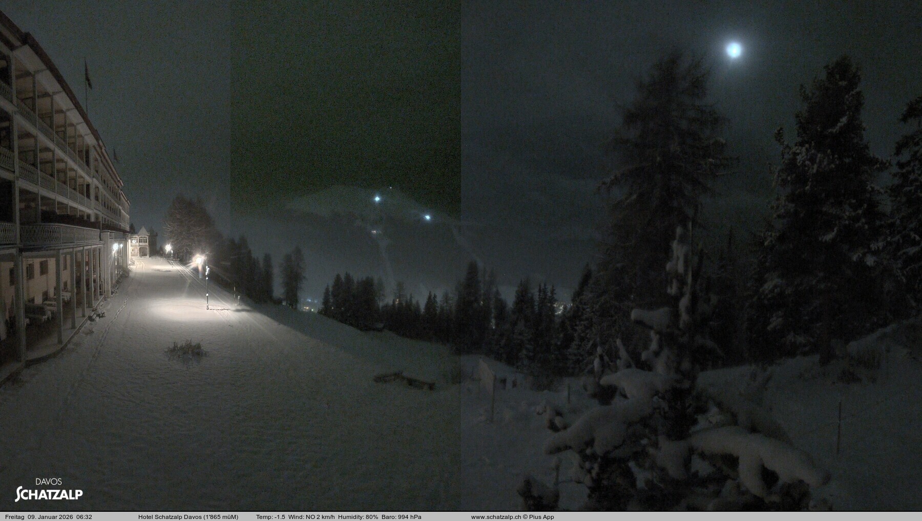 Archived image Webcam Schatzalp Hotel, Davos