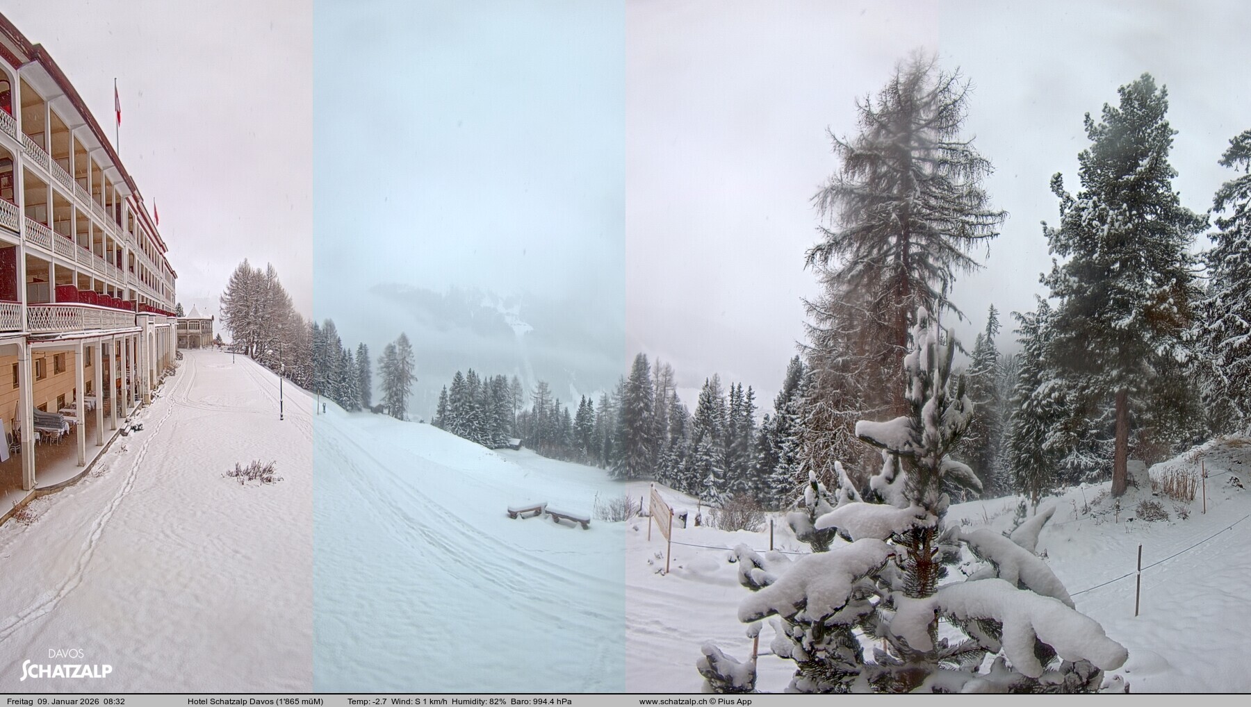 Archived image Webcam Schatzalp Hotel, Davos