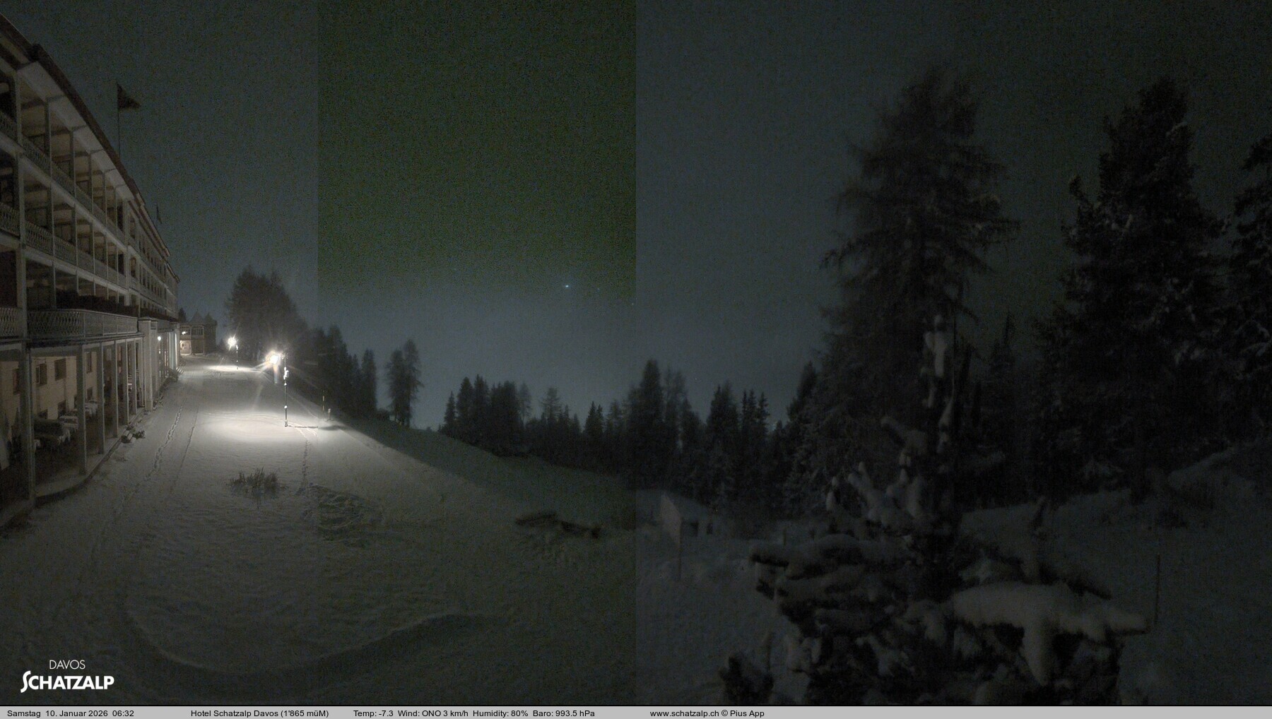 Archived image Webcam Schatzalp Hotel, Davos